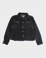 Y2k 00s Live a Little Velvet Jacket - M