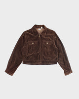 Y2k 00s Sostanza Brown Velvet Jacket - L