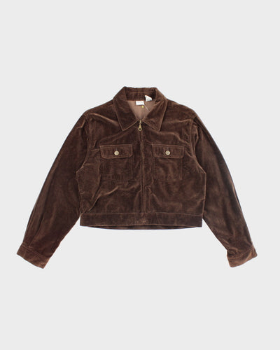 Y2k 00s Sostanza Brown Velvet Jacket - L
