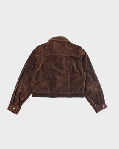 Y2k 00s Sostanza Brown Velvet Jacket - L