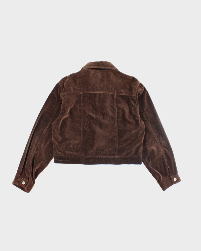Y2k 00s Sostanza Brown Velvet Jacket - L