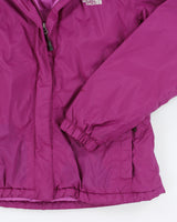 The North Face Purple Padded Waterproof Hooded Jacket - L