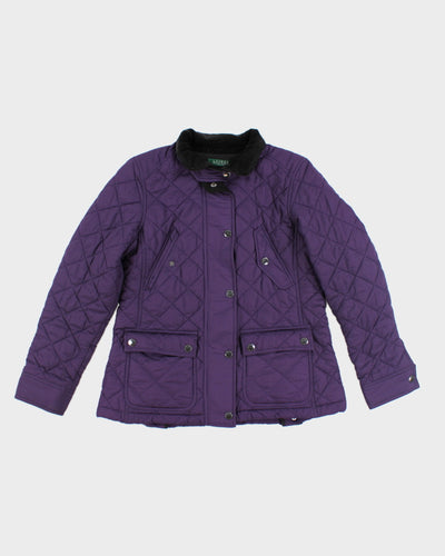 Vintage Women's Ralph Lauren Quilted Bomber Jacket - L
