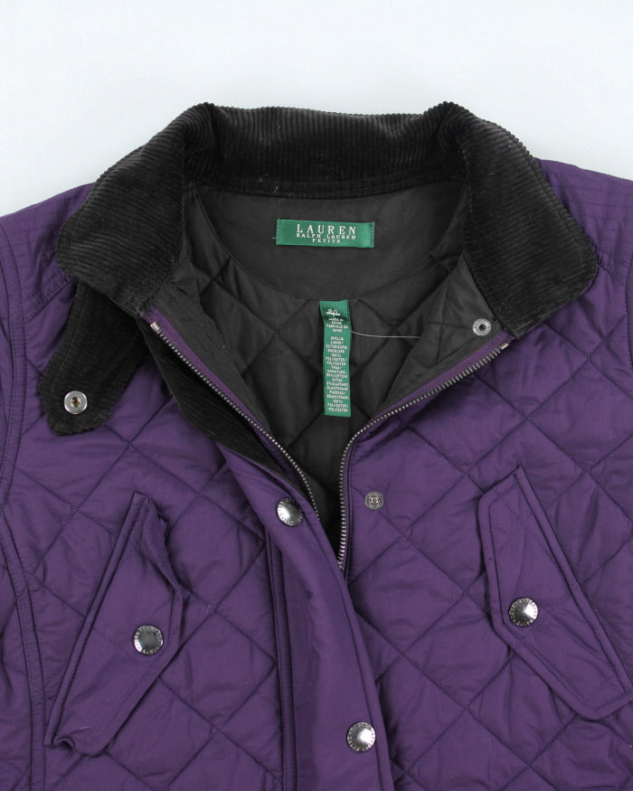 Vintage Women's Ralph Lauren Quilted Bomber Jacket - L