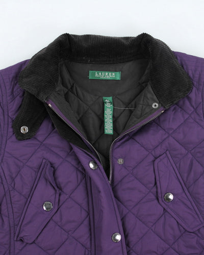 Vintage Women's Ralph Lauren Quilted Bomber Jacket - L