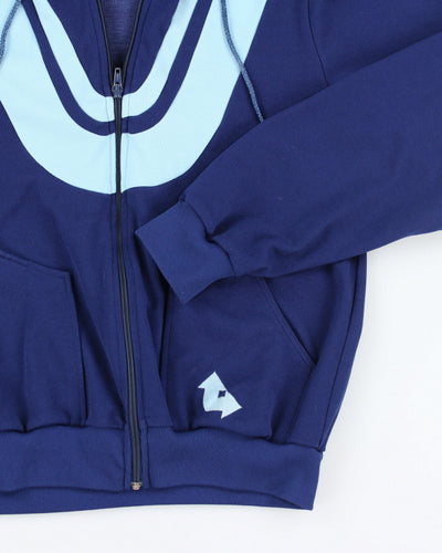 Vintage Women's Y2K Patterned Zip Hoodie - S