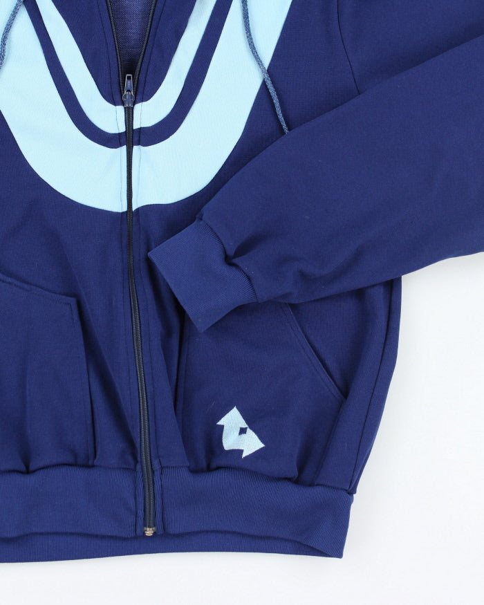 Vintage Women's Y2K Patterned Zip Hoodie - S