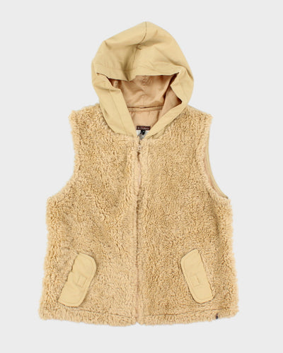 Vintage Le Chateau Faux Hooded Gilet - M
