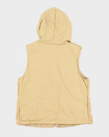 Vintage Le Chateau Faux Hooded Gilet - M