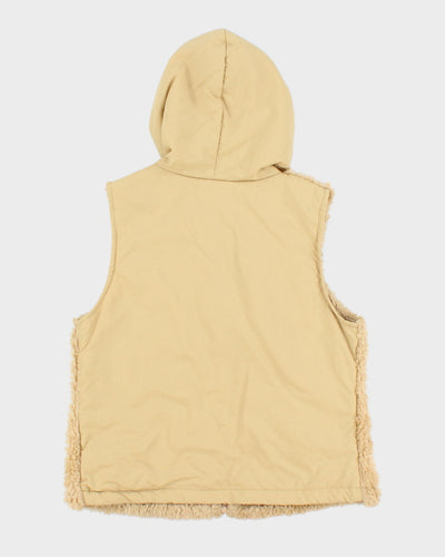 Vintage Le Chateau Faux Hooded Gilet - M