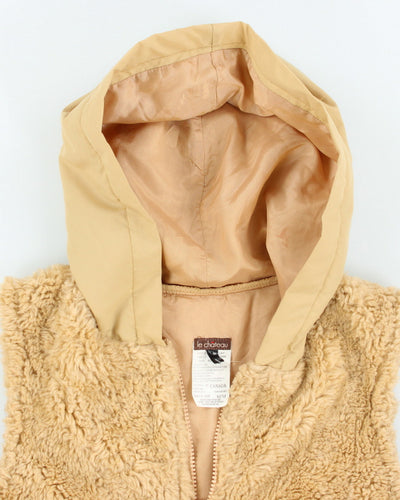 Vintage Le Chateau Faux Hooded Gilet - M