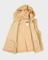 Vintage Le Chateau Faux Hooded Gilet - M