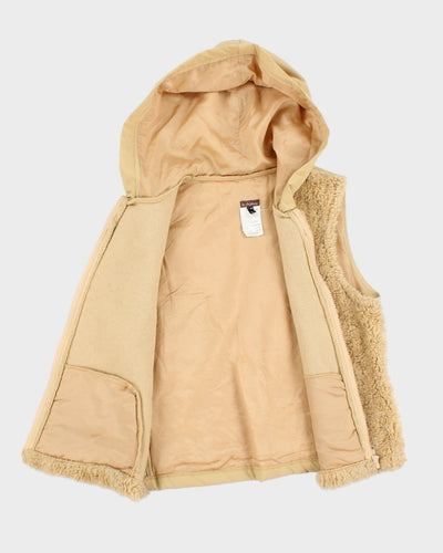 Vintage Le Chateau Faux Hooded Gilet - M