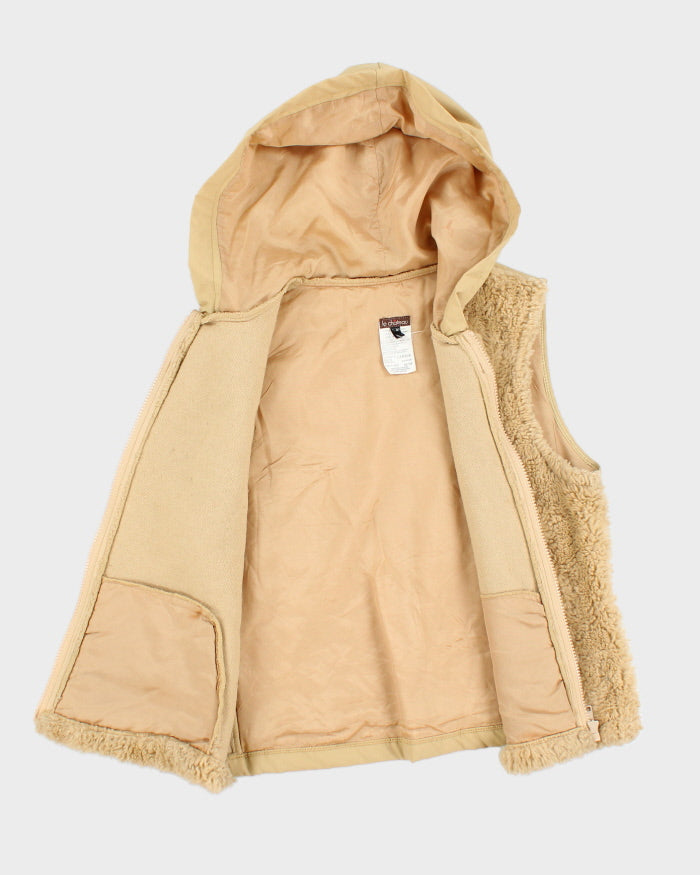 Vintage Le Chateau Faux Hooded Gilet - M