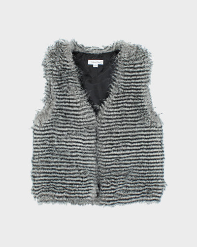 Y2k 00s Calvin Klein Faux Fur Gilet - M