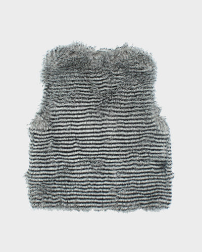 Y2k 00s Calvin Klein Faux Fur Gilet - M