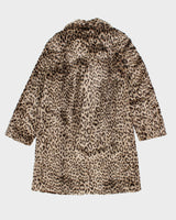 Vintage Nuage Leopard Faux Fur Coat - M