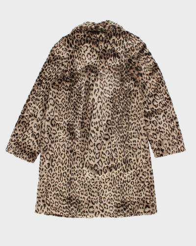 Vintage Nuage Leopard Faux Fur Coat - M