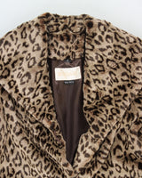 Vintage Nuage Leopard Faux Fur Coat - M