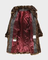 Vintage Sears Brown Faux Fur Coat - M