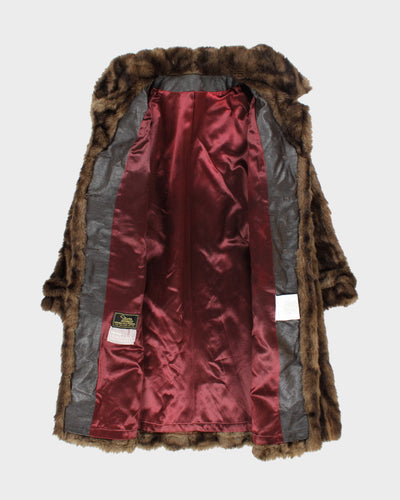 Vintage Sears Brown Faux Fur Coat - M