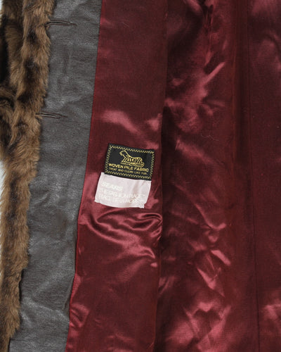 Vintage Sears Brown Faux Fur Coat - M