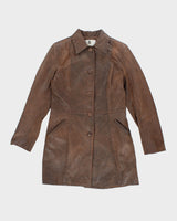 Vintage Alain De France Brown Leather Jacket - S