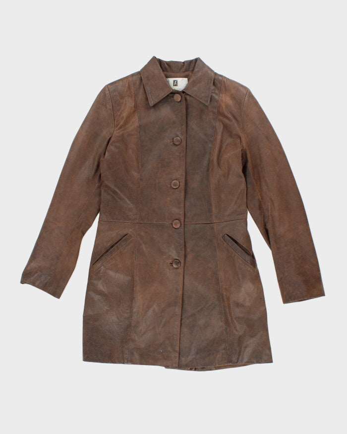 Vintage Alain De France Brown Leather Jacket - S