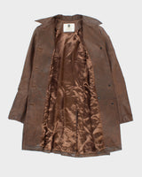 Vintage Alain De France Brown Leather Jacket - S