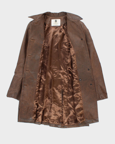 Vintage Alain De France Brown Leather Jacket - S