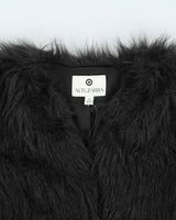 Altuzaara Black Faur Faux Coat - S
