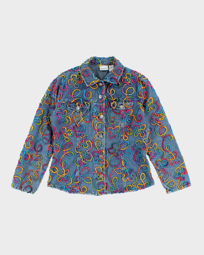 Vintage Chicos Embroidered Denim Jacket - S
