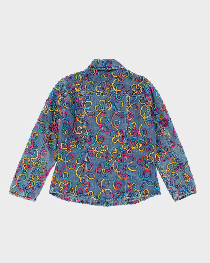 Vintage Chicos Embroidered Denim Jacket - S
