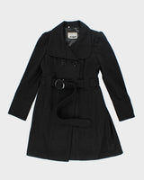 Vintage Guess Black Wool Blend Coat - L
