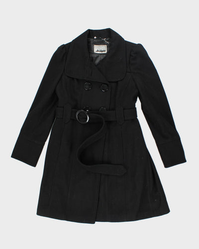 Vintage Guess Black Wool Blend Coat - L