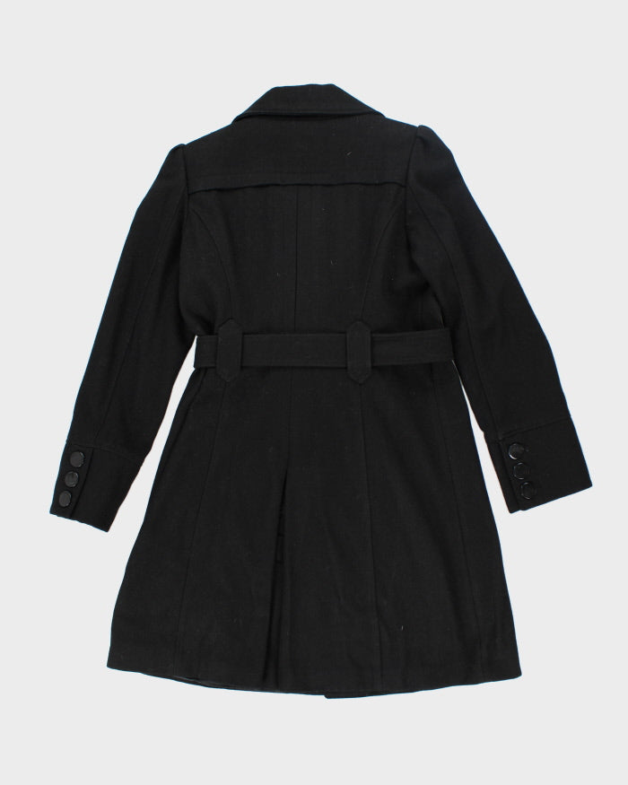 Vintage Guess Black Wool Blend Coat - L