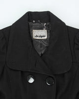 Vintage Guess Black Wool Blend Coat - L