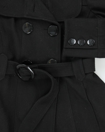 Vintage Guess Black Wool Blend Coat - L