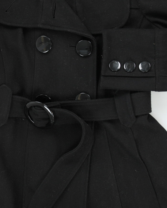 Vintage Guess Black Wool Blend Coat - L