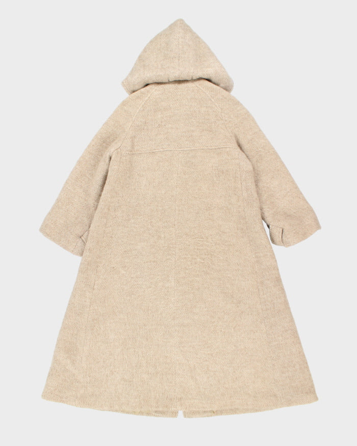 Vintage 70s Wool Hooded Coat - M