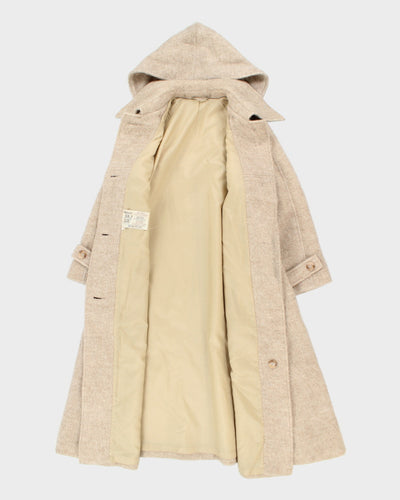 Vintage 70s Wool Hooded Coat - M