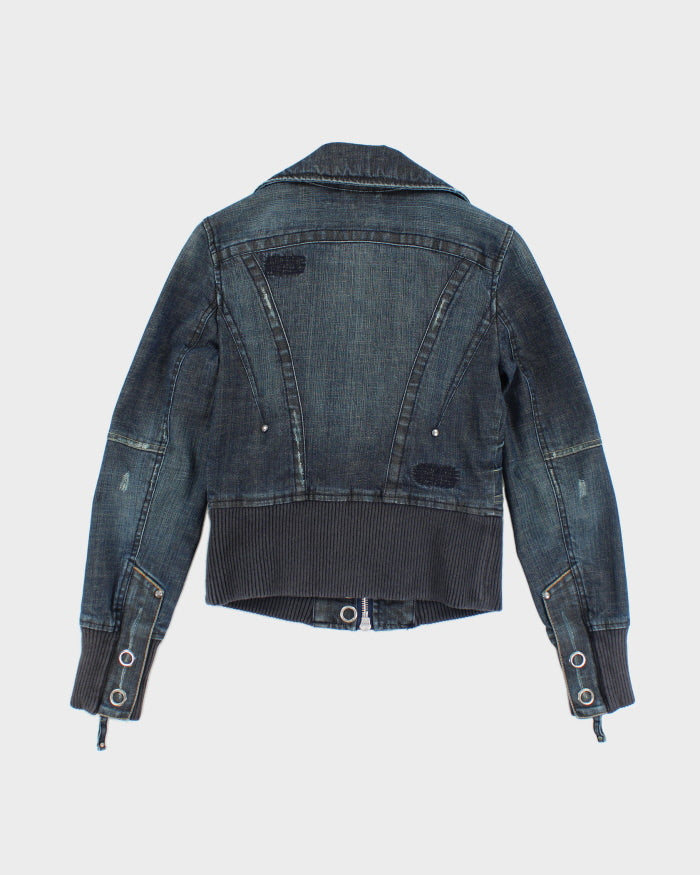 Vintage Women's Armani Exchange Multi Pocket Cropped Bomber Jacket - S