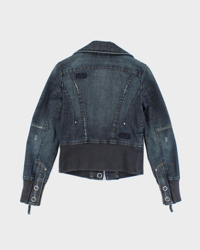 Vintage Women's Armani Exchange Multi Pocket Cropped Bomber Jacket - S