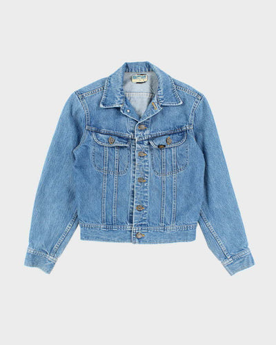 Vintage 70's Women's Medium Wash Denim Jacket - S