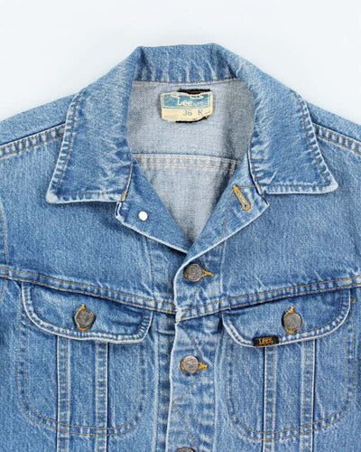 Vintage 70's Women's Medium Wash Denim Jacket - S
