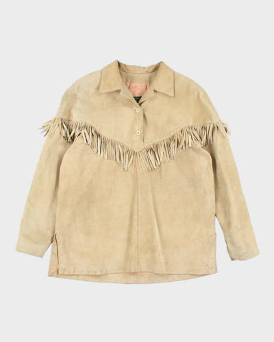 Vintage 90's Women's Danier Western Suede Fringe Pullover Jacket - L