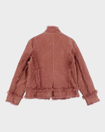 Vintage Y2K Bess Suede Textured Zip Up Jacket - XL