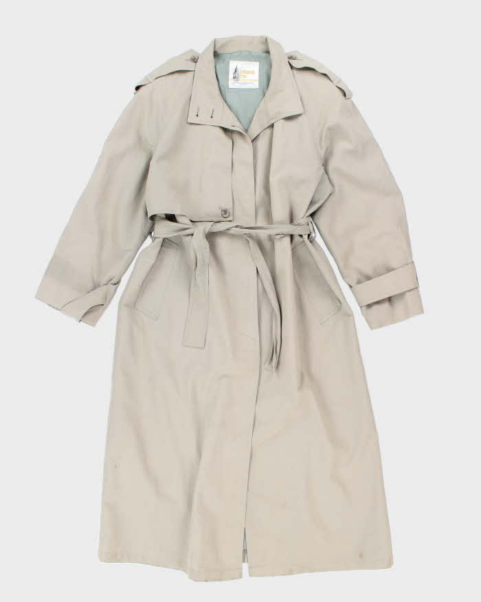 Vintage 90s London Fog Stone Overcoat - L