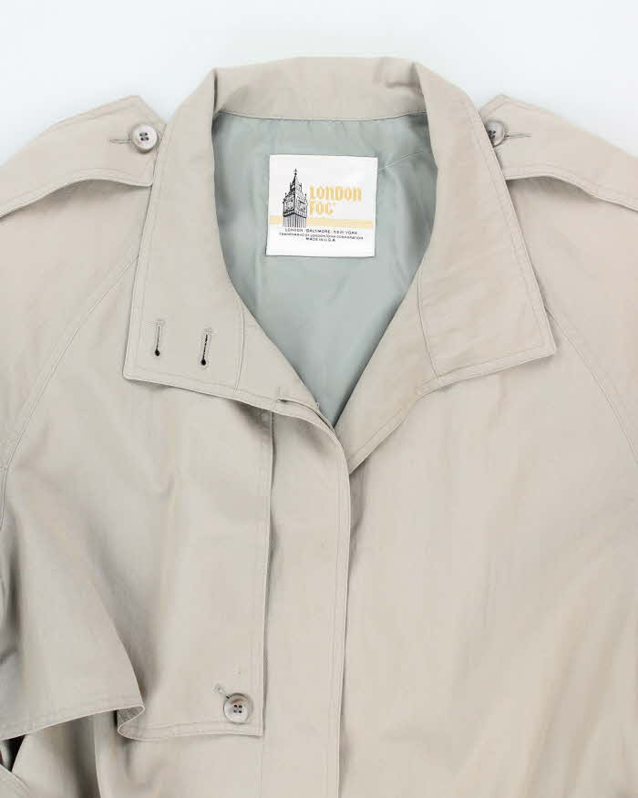 Vintage 90s London Fog Stone Overcoat - L