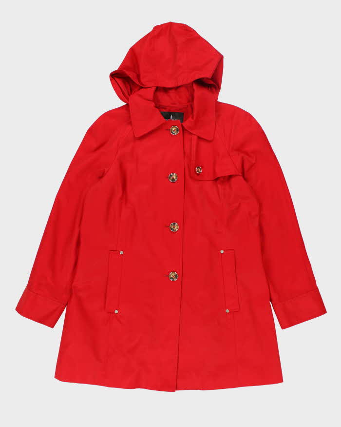 Vintage London Fog Hooded Red Short Coat - L